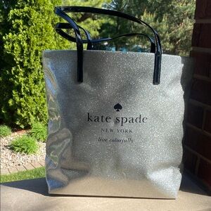 Kate Spade Silver Black Glamorous Tote